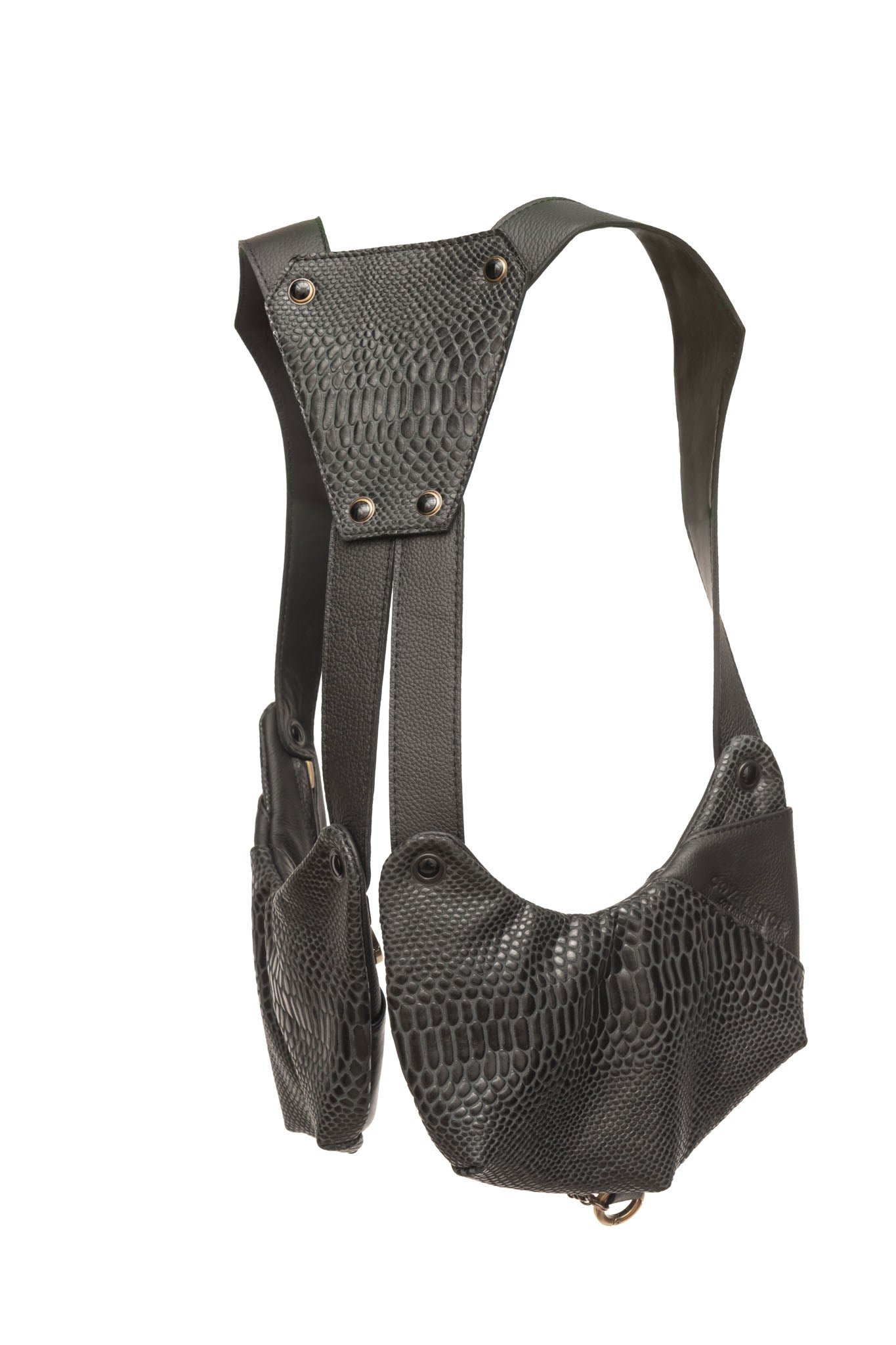 black cobra balance bag 4.0 contrast leather, back 3/4