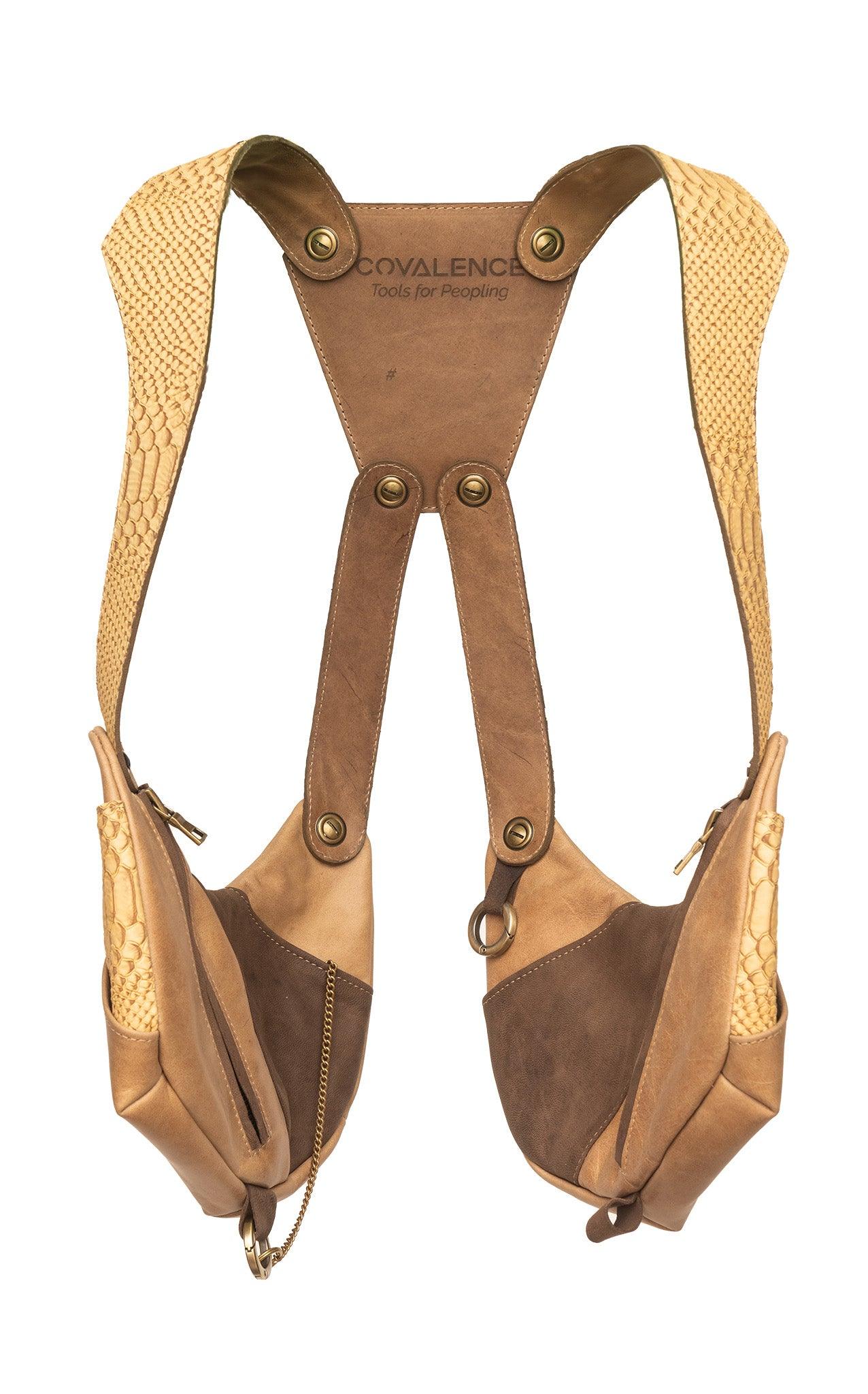 tan and yellow cobra balance bag 4.0 contrast leather