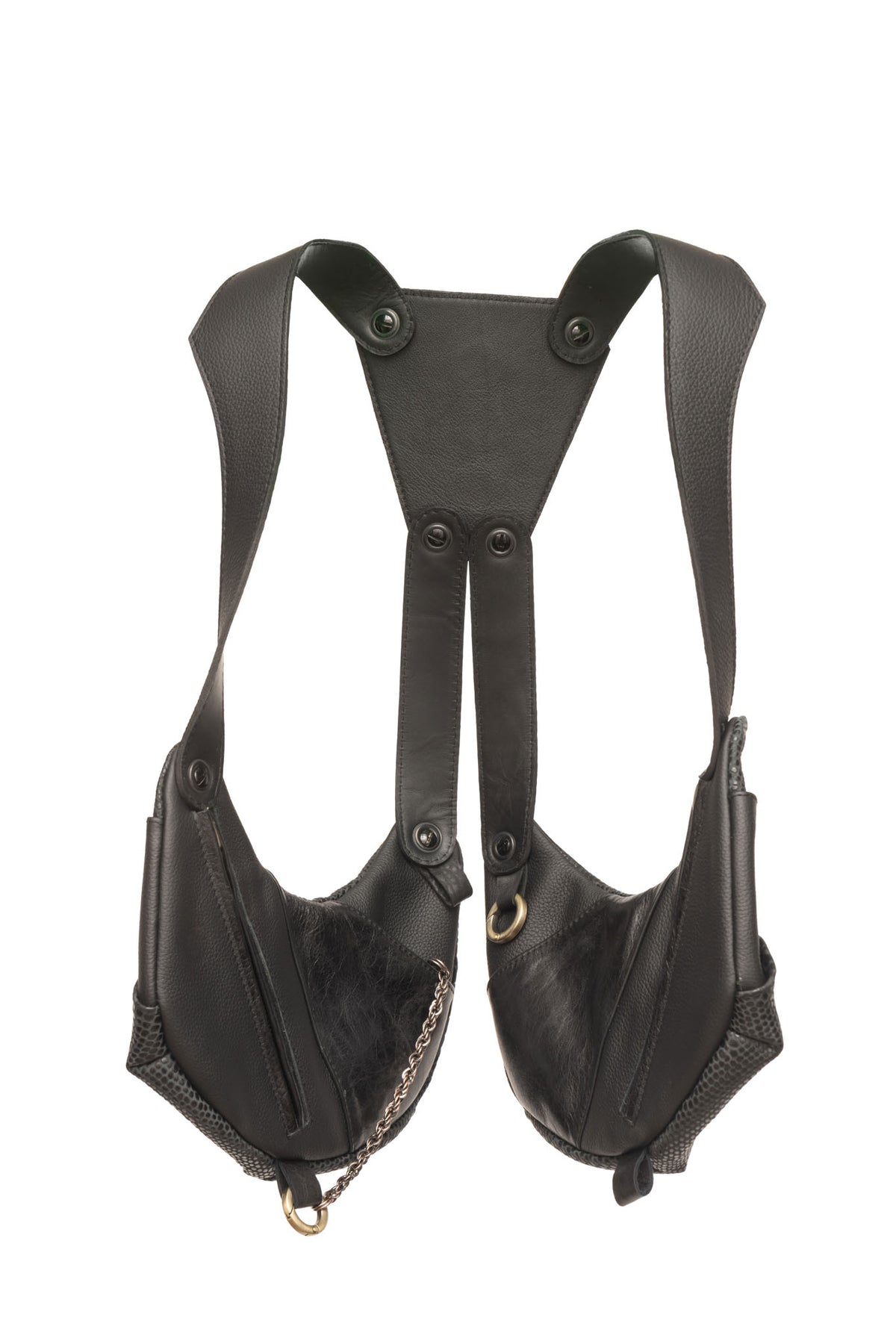 black cobra balance bag 4.0 contrast leather, front