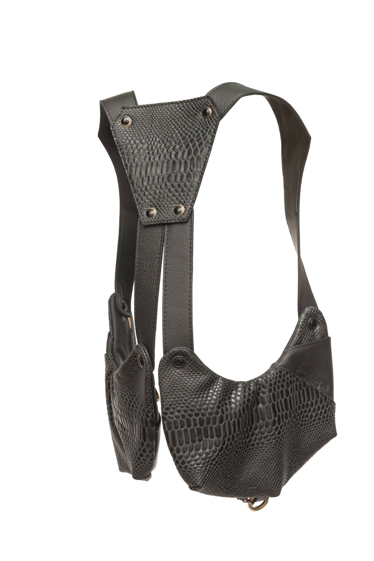 black cobra balance bag 4.0 contrast leather, back 3/4