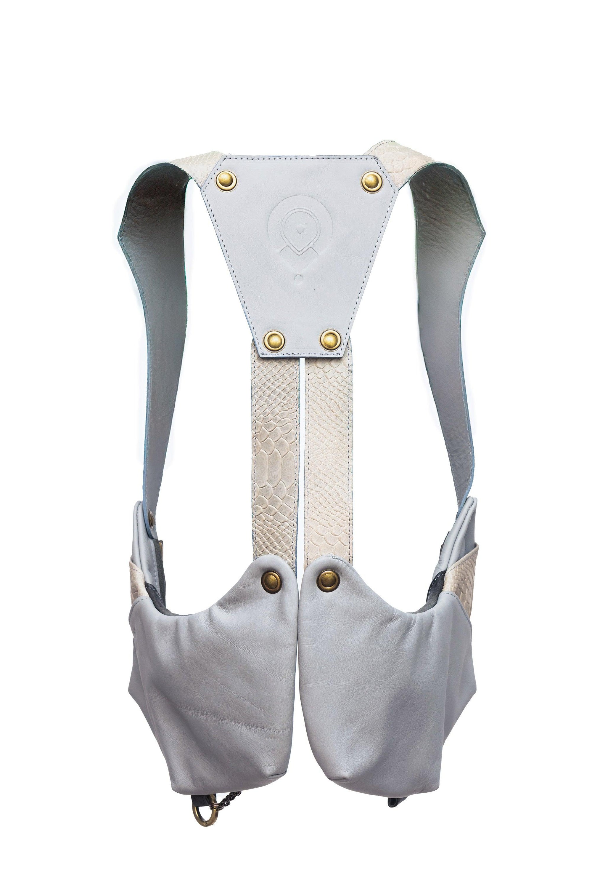 gray cobra balance bag 4.0 contrast leather