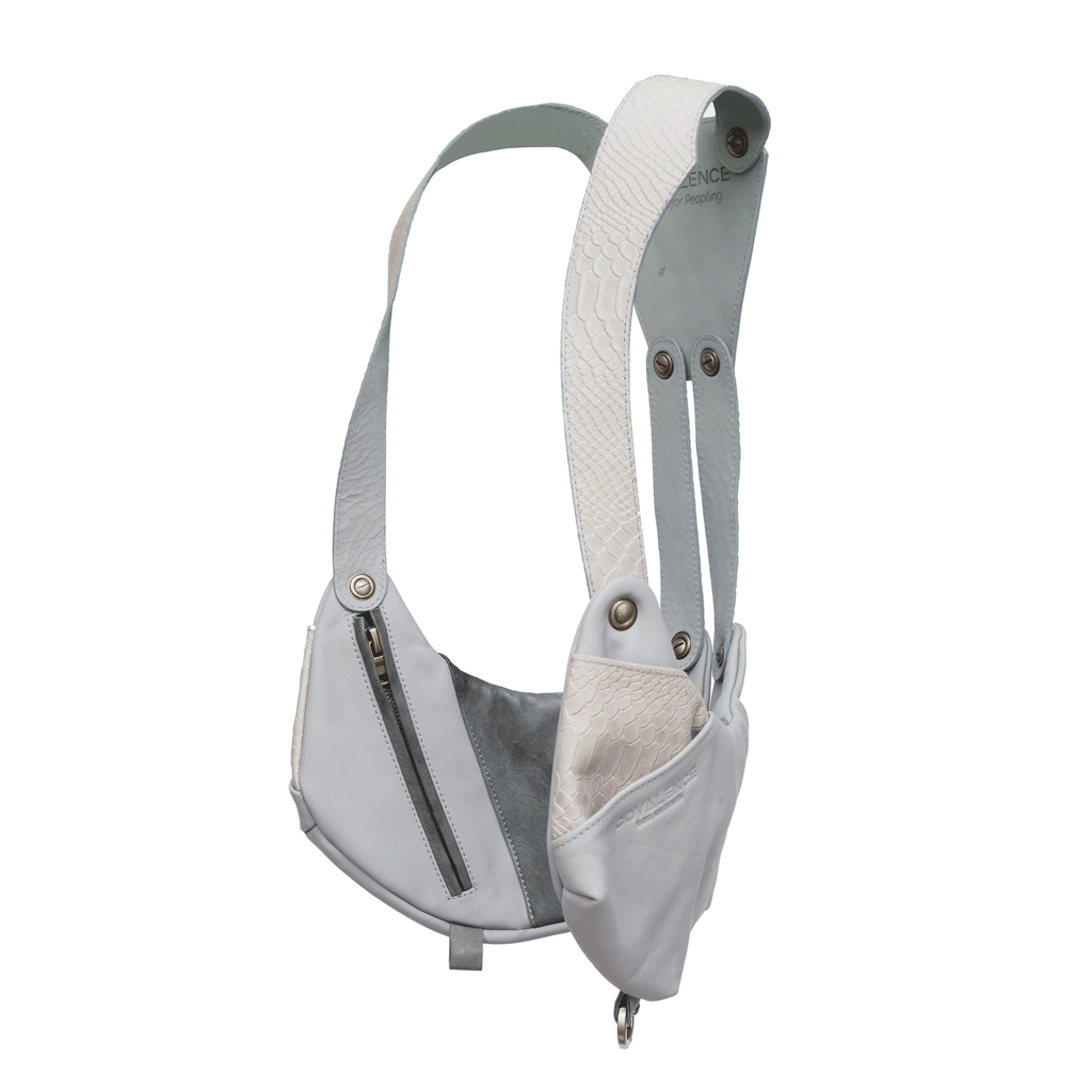 gray cobra balance bag 4.0 contrast leather