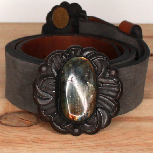 Labradorite Belt & Buckle